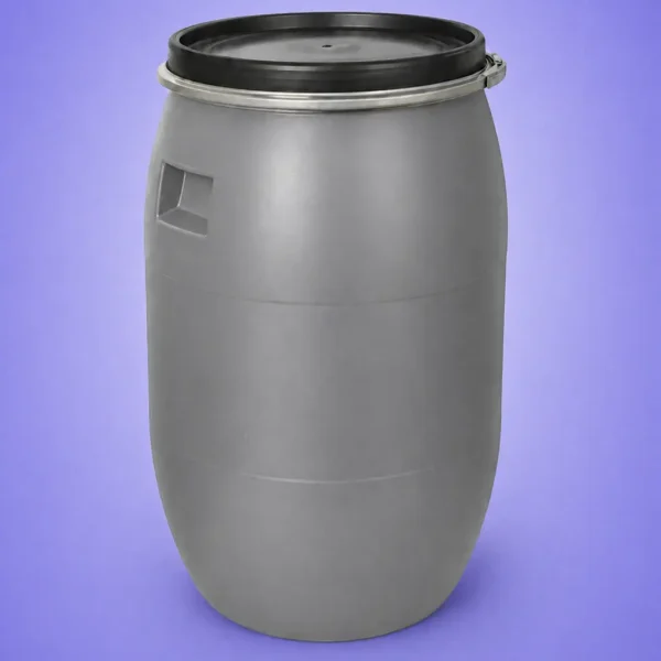 برميل بلاستيكي سعه240 لتر \ملون رمادي