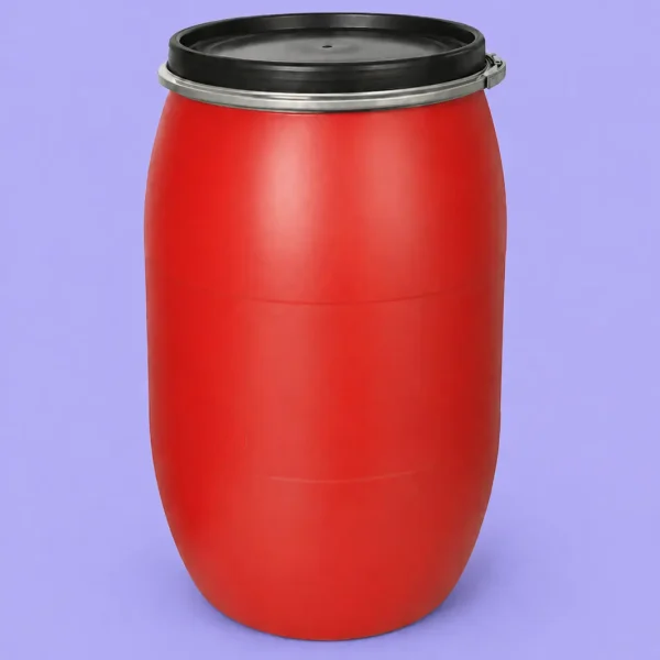 برميل بلاستيكي سعه240 لتر \ملون أحمر